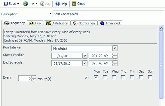 1. Using Report Broker Procedure: How to Edit a Schedule To edit a schedule: 1. Select the schedule you want to edit and click Open, or double-click the schedule.