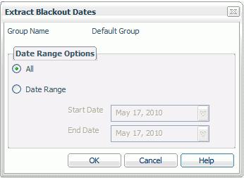 2. Administering Report Broker The following confirmation message is displayed: Blackout Dates have been successfully imported. Select Save on the Schedule Blackout Dates toolbar to save the changes.
