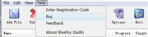 Buy and Register software To buy the software You can goto our website (http://www.bluefoxvideo.