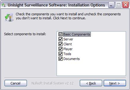 Select the components you want to install. (Fig.