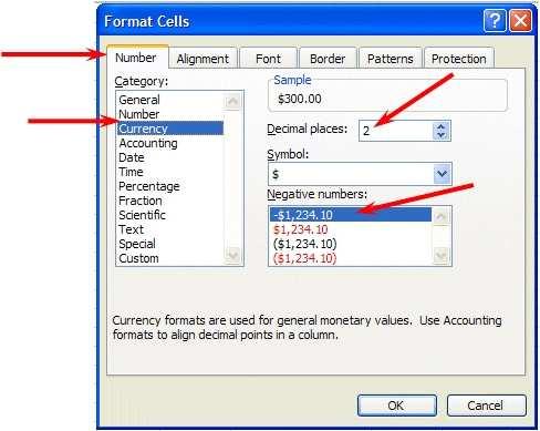 Notice several things. The right side shows the number of decimal places. The 2 is the default for cents. We'll use 2.