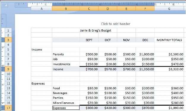 If your spreadsheet does not look exactly like the one above, please try again.