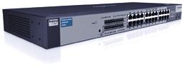 The HP V1700-8 Switch is a small-form-factor switch with seven 10/100 ports and one 10/100/1000 port.
