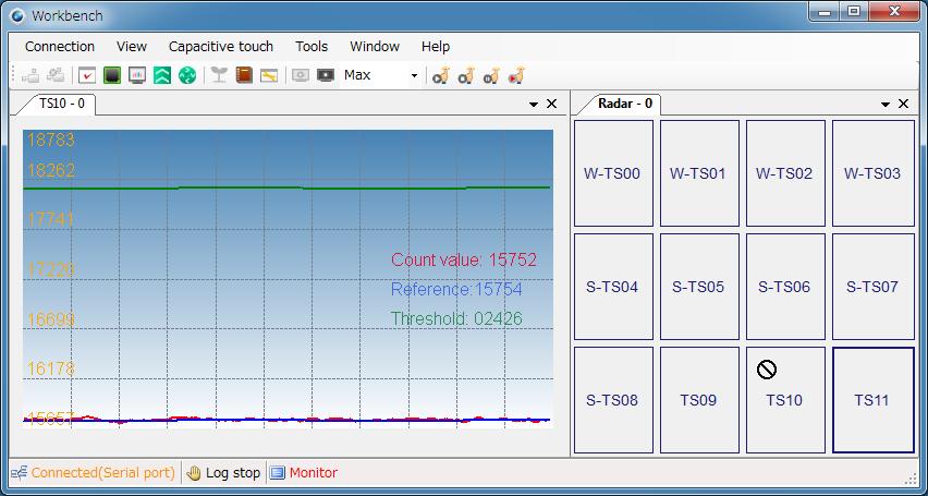 (2) Drag and drop You can change TS number which the Status monitor is monitoring by drag and drop TS number selecting in the Radar into the Status monitor.
