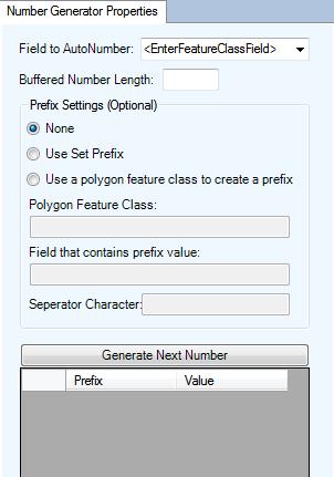 Number Generatr Number Generatrs are designed t assist the user in ppulating a feature class field with a unique value.