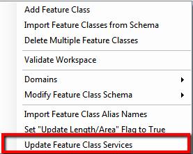 Update Feature Class Services Use this tl t facilitate the prcess f defining feature class level services fr multiple feature classes: 1.