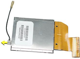 Transfer the cable extension to the replacement AirPort Extreme card. 10.