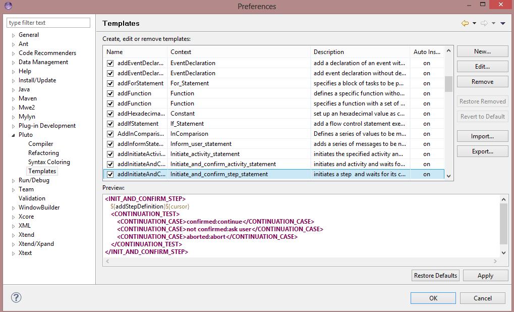 Application in ASE5 (III) Activity editor Automation TMF, EMF Xtext Eclipse Plugin Eclipse Generation of the procedural meta-grammar persistence model.