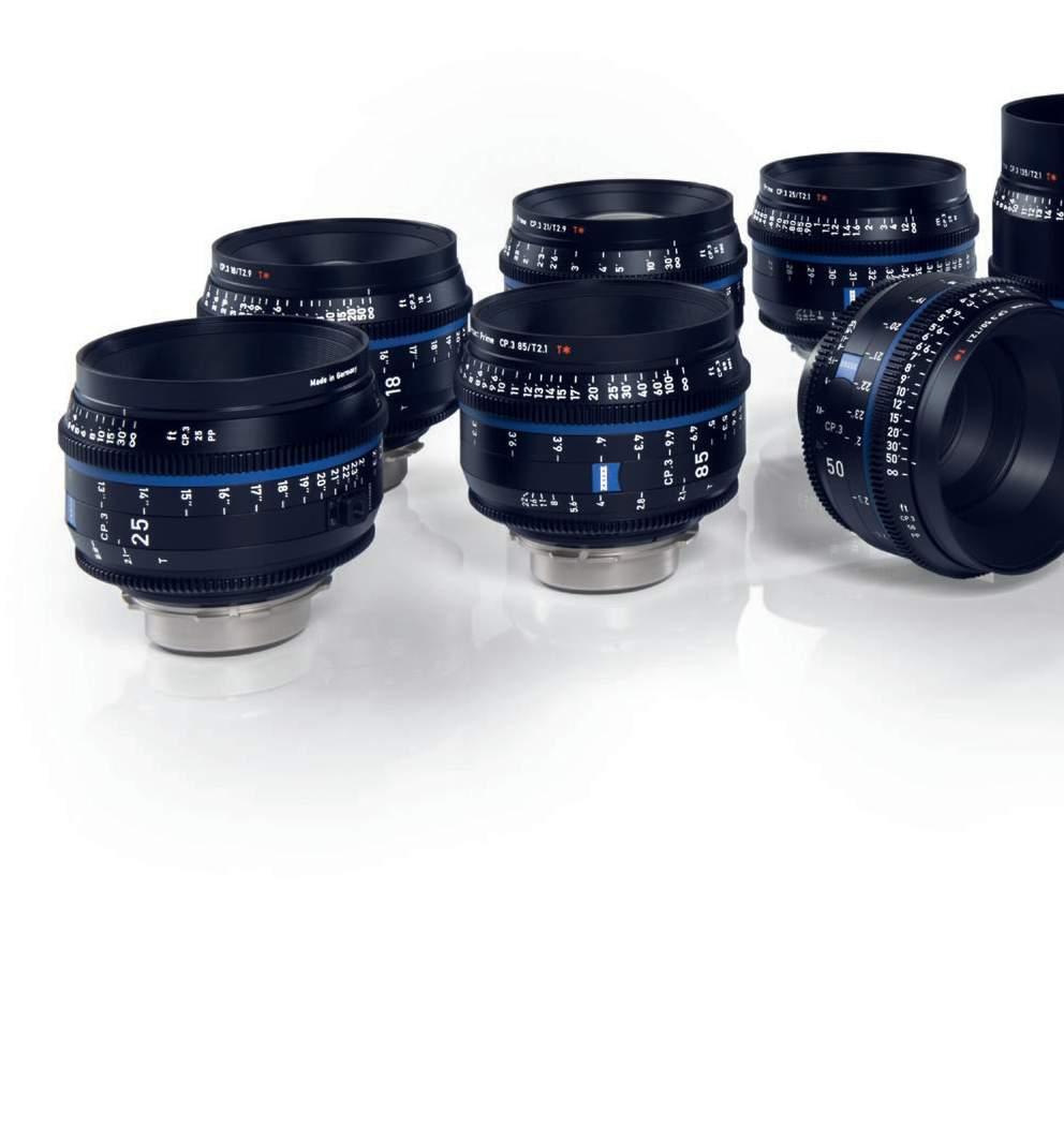 Unifying image quality, usability and innovation True cine look other ZEISS cinema lenses Ultimate