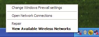 Section 4 - Connect to a Wireless Network Windows XP 1.
