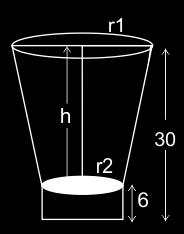 29. A metallic bucket is in the shape of a frustum of a cone mounted on a hollow cylindrical base as shown in the figure.