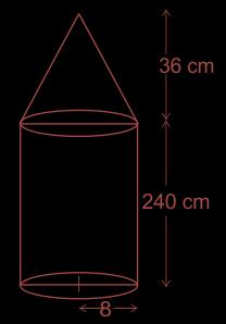 34. An iron pillar has some part in the form of a right circular cylinder and remaining in the form of a right circular cone. The radius of the base of each of cone and cylinder is 8 cm.