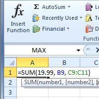 Excel 2010 Working with Basic Functions Working with Basic Functions Page 1 Figuring out formulas for calculations you want to make in Excel can be tedious and complicated.
