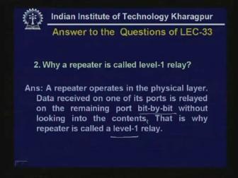Now it is time to give you the answer to the questions of lecture 33. 1) Why do you need internetworking?