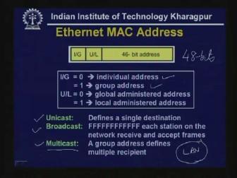 For example, the physical address comprises of 48-bits and here is the format of that.