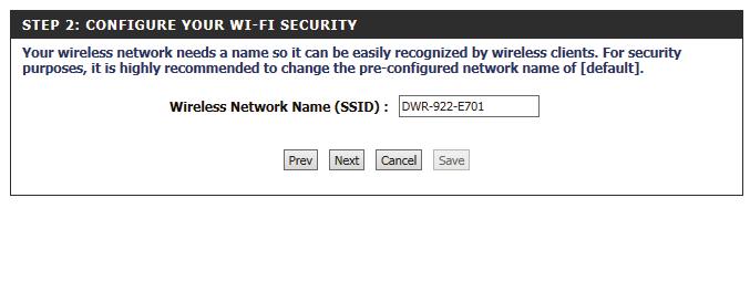 Enter a Wireless Network Name (SSID), then click Next