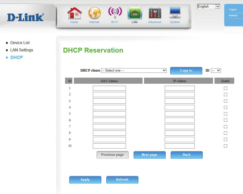 Enable DHCP Server: DHCP IP Address Range: Select this box to enable the DHCP server on your router.