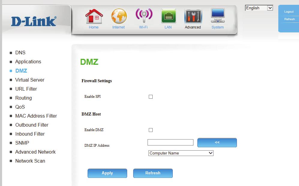 Sometimes you may want a computer exposed to the Internet for certain types of applications. If you choose to expose a computer, you can enable Demilitarized Zone (DMZ).