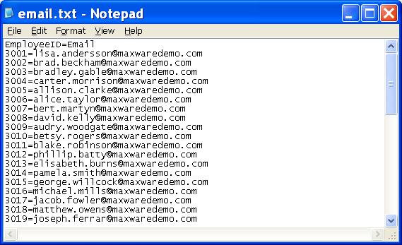 Introduction 3 E-mail addresses The e-mail addresses are stored in the text file, email.