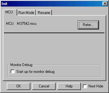 4.Using 4.2.2. Starting KD38 1)Click Start - Program - RENESAS-TOOLS - KD38 V.x.xx" - KD38" from the start menu to start the KD38.