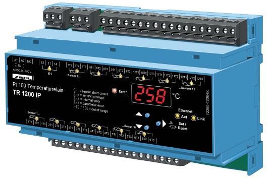 de Temperature Relays and MINIKA Mains Monitoring Digital Panelmeters MINIPAN Switching Relays and Controls Measuring Transducers Grid- and Plant Protection Quick Guide TR12IP updated: 215-12-15/Fu