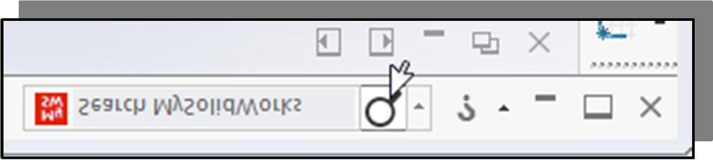 (NOTE: Move the cursor over the SOLIDWORKS logo in the Menu Bar to display the pull-down menu options.