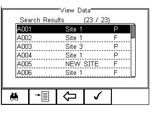 7. View Data To view the stored data, press the menu.