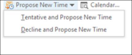 Respond to events Outlook: Accept a meeting invite Calendar: Add note or propose a new time You can propose a new time for the meeting or add a note to the event that guests can see.