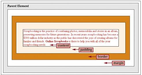 Working with the Box Model The box model is an element composed of four sections: Margin Border Padding content Borders every element has a border-style property Controls whether the element has a