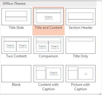 Adding New Slides Each slide in PowerPoint has a slide layout.