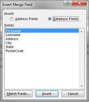 D. The More items option will allow you enter specific fields into your letter, one field at a time (See Figure 71).