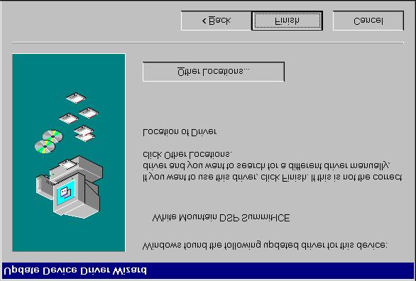 Windows 95 will then automatically detect and install the Summit-ICE driver from the