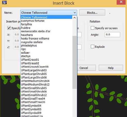 The INSERT command is used to select an existing block already associated (loaded) with the current drawing and stamp a copy into the design.