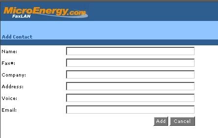Figure 3-24 Add Contact Window Fill in the necessary information in the data fields and click Add to create a Phone Book entry and bring the user back