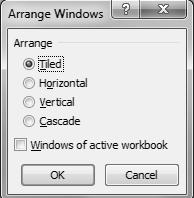 To Arrange Windows 1. Open both files to arrange or create a new window in the same file (View New Window) 2. Click View Arrange All.