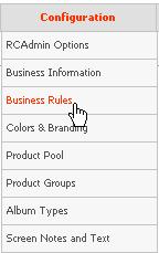Step 2: Configuring Business Rules From the RedCart Admin menu, click on Configuration Business Rules.