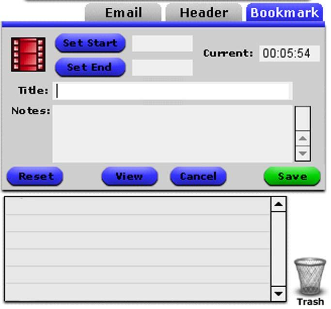Interface Manual (3/29/03), p. 20 Tools and Tool Functions Within the interface, several tools are available for teacher and student use. These appear directly under the video window (see Figure 13).