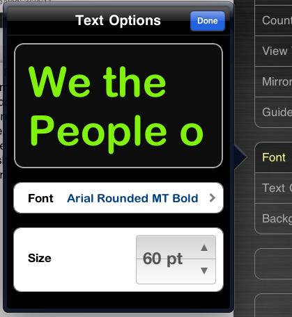 Font The Font setting will show you a visual preview of the text as it will appear during prompting.