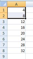 IF YOU HAVE TWO CELLS SELECTED, EXCEL WILL FILL IN A SERIES.