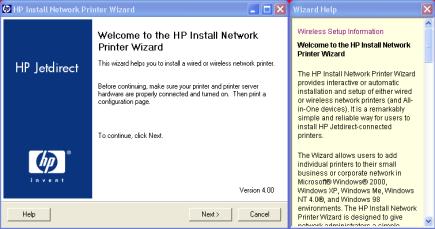 1. From the desktop, double-click the Install HP Printers icon. The HP Install Network Printer Wizard will start.