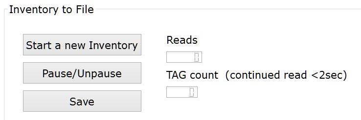 Collect and Save The Collect and Save tab allows user to collect all the tag data that has been placed on Vela. Click the Start New Inventory button and place the tag above Vela to begin reading tags.
