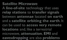 technology that uses relay stations to transfer signals between antennae located on earth and a satellite orbiting