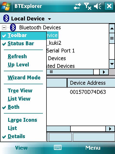 correct handheld Bluetooth address to the reader hardware).