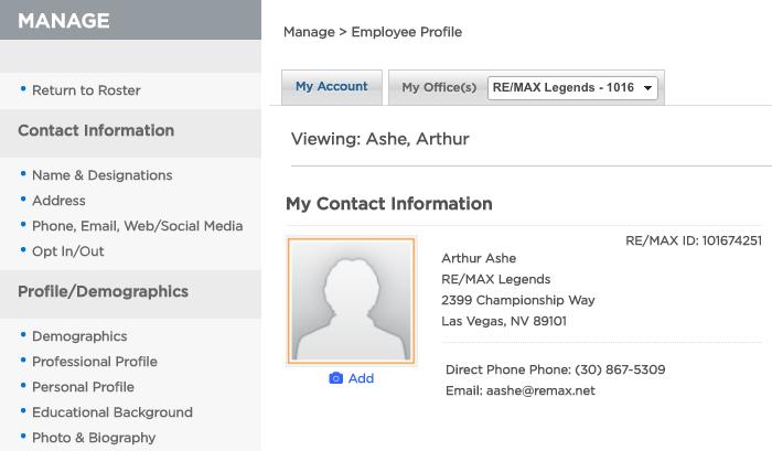 Regional Profile Management Updating Regional Staff Profiles 1. Select Individual Profiles on the left hand menu. 2.