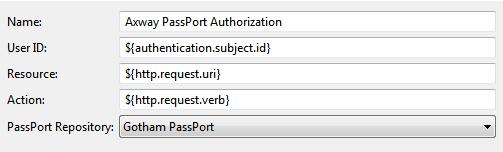 3 Configure API Gateway For this scenario use the default settings for the other fields. The default User ID is ${authentication.subject.id}. This attribute gets set by the authentication filter.