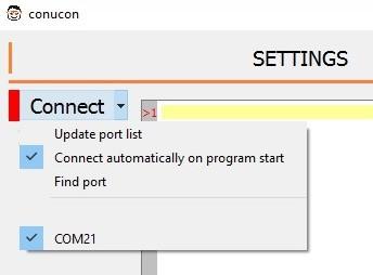 The driver is installed successfully. The assigned COM-Port should be selected in the CONUCON Software before CONNECT. Connecting 1. To run the CONUCON application, just open the /bin/conucon.