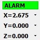 Safety instruction: emergency stop Select E-stop to stop all motors. This sets the system into alarm state. No driving commands can be executed. Use the command $x to terminate the alarm status.