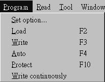 are created by any actions. (5) Program menu Fig. 17: Program menu a.
