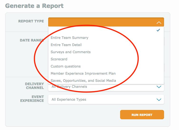 Choose the report option you would like to display. Entire Team Summary provides a high level view of the results. Entire Team Detail breaks down the results by Coach Team.