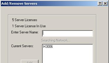 5. Click the button to open the Add/Remove Servers window shown in Figure 3.